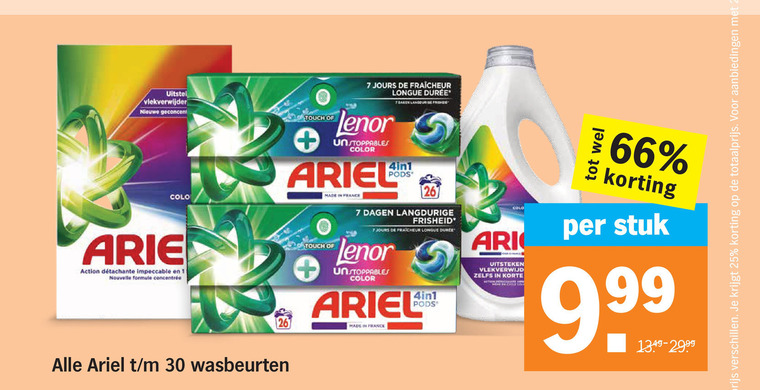 Ariel   wasmiddel folder aanbieding bij  Albert&nbsp;Heijn - details