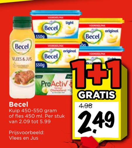 Becel   margarine, olie en vetten folder aanbieding bij  Vomar - details