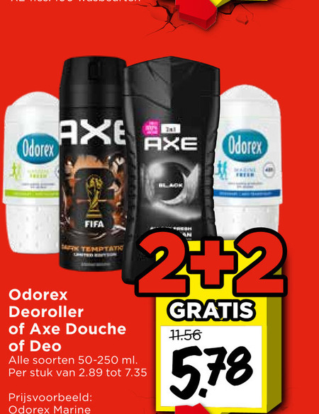Odorex   douchegel, deodorant folder aanbieding bij  Vomar - details