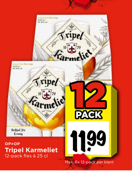 karmeliet speciaalbieren 12 16 25 fris tripel pack fles 6x folder aanbieding bij Vomar Karmeliet speciaalbier folder aanbieding bij Vomar - details