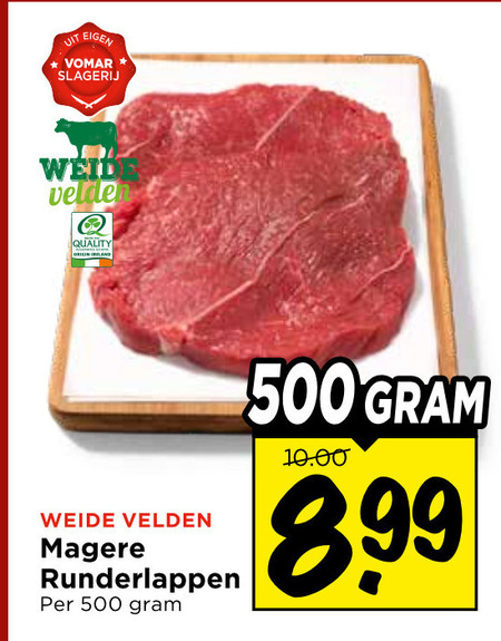 runderlappen 500 slagerij quality weide velden folder aanbieding bij Vomar
