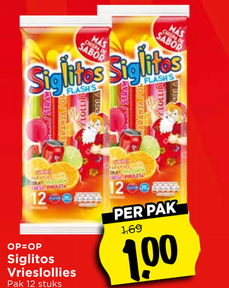 waterijs 12 120 sabor straw vrieslollies pak stuks 1 00 folder aanbieding bij Vomar
