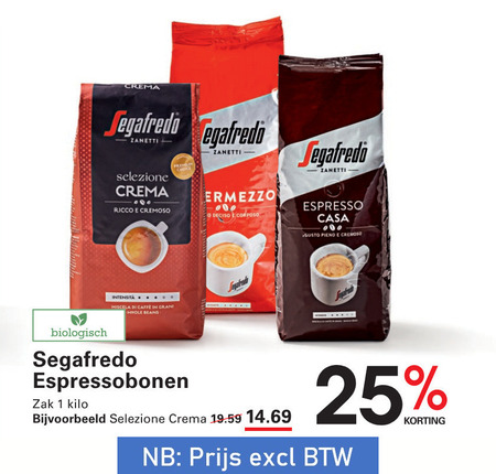 Segafredo   koffiebonen folder aanbieding bij  Sligro - details
