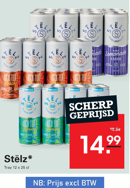 Stelz   hard seltzer folder aanbieding bij  Sligro - details