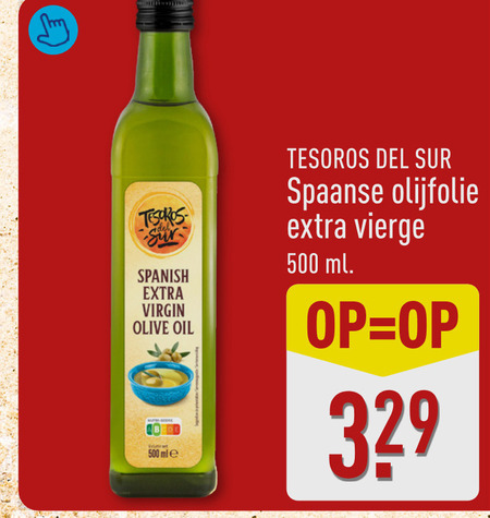 olijfolie 500 spanish virgin olive oil spaanse vierge ml folder aanbieding bij Aldi