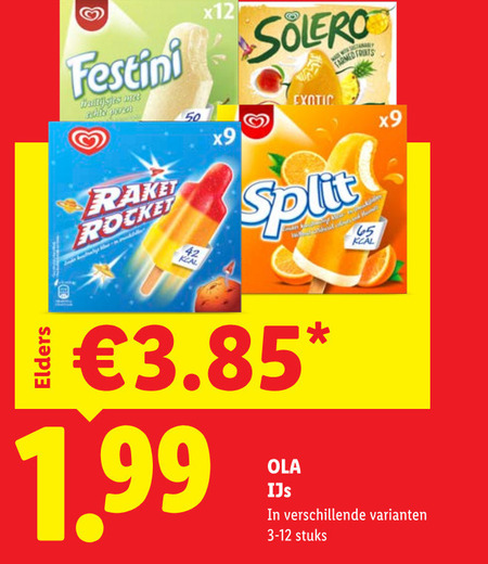 Ola   ijslollies folder aanbieding bij  Lidl - details