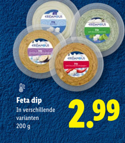 feta 200 eridan us eridanous dip folder aanbieding bij Lidl