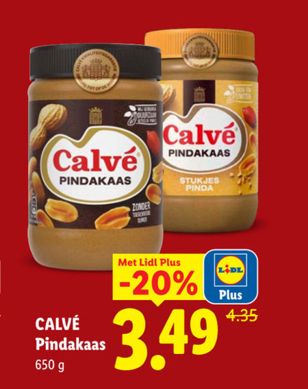Calve   pindakaas folder aanbieding bij  Lidl - details