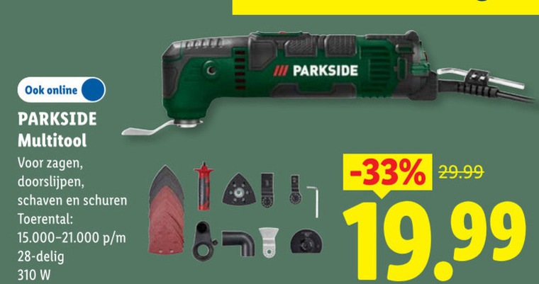 Parkside   multitool folder aanbieding bij  Lidl - details