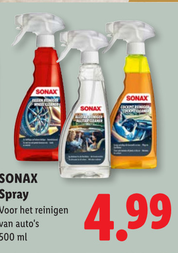Sonax   cockpitspray folder aanbieding bij  Lidl - details