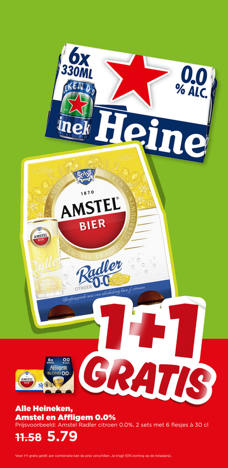 Amstel   blikje bier, speciaalbier folder aanbieding bij  Plus - details