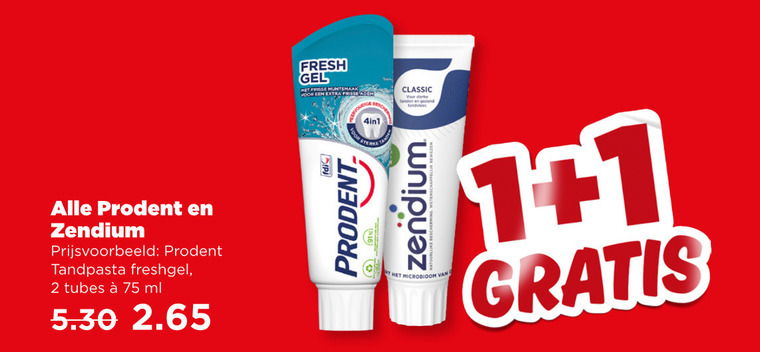 Prodent   tandpasta folder aanbieding bij  Plus - details