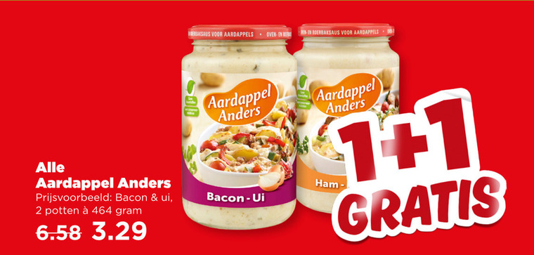 roerbaksaus 1 2 aardappels oven re aardappel bacon ui potten folder aanbieding bij Plus