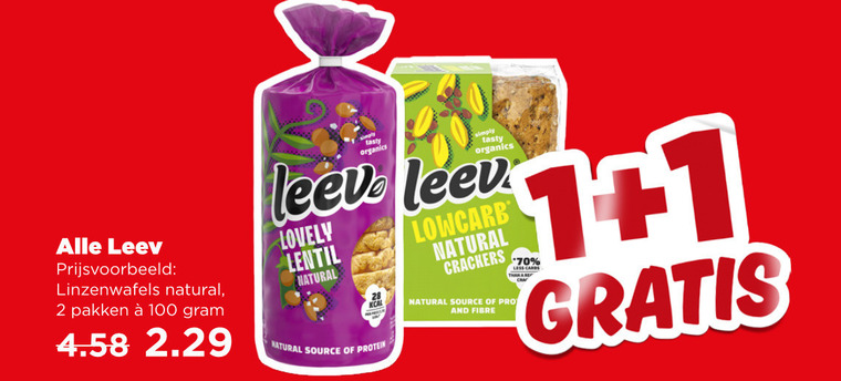 Leev   crackers folder aanbieding bij  Plus - details