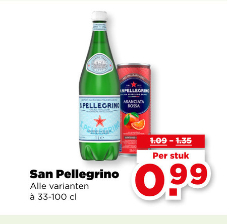 San Pellegrino   mineraalwater folder aanbieding bij  Plus - details