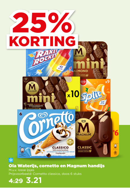 Ola   ijslollies, waterijs folder aanbieding bij  Plus - details