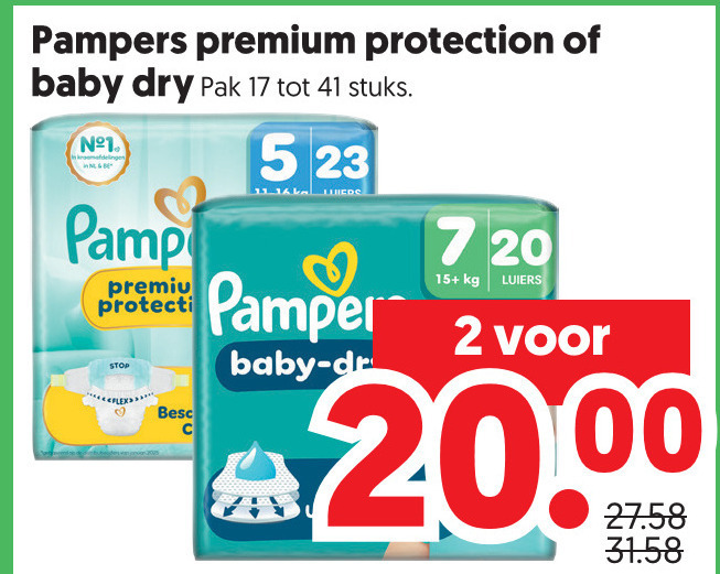 Pampers   luiers folder aanbieding bij  Dekamarkt - details