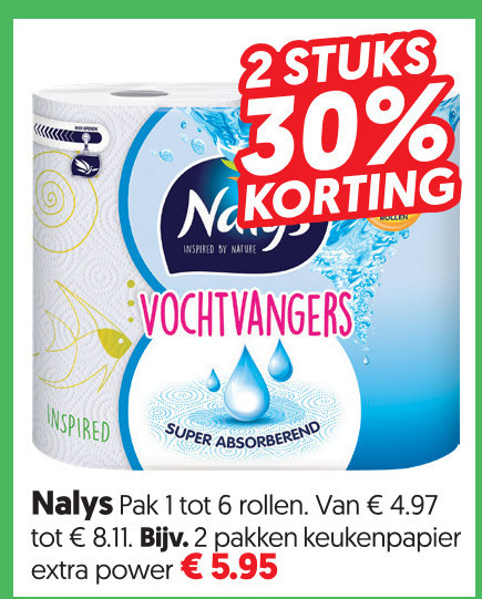 Nalys   keukenpapier folder aanbieding bij  Dekamarkt - details