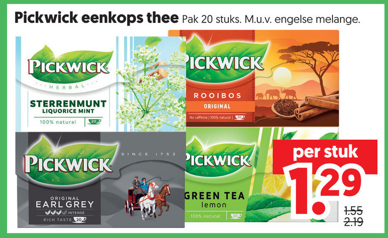 Pickwick   thee folder aanbieding bij  Dekamarkt - details
