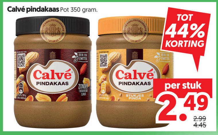 Calve   pindakaas folder aanbieding bij  Dekamarkt - details