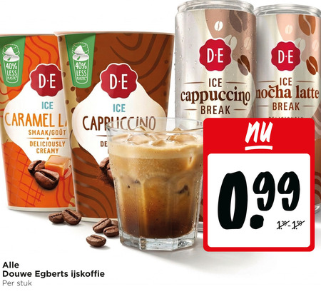 Douwe Egberts   ijskoffie folder aanbieding bij  Jumbo - details
