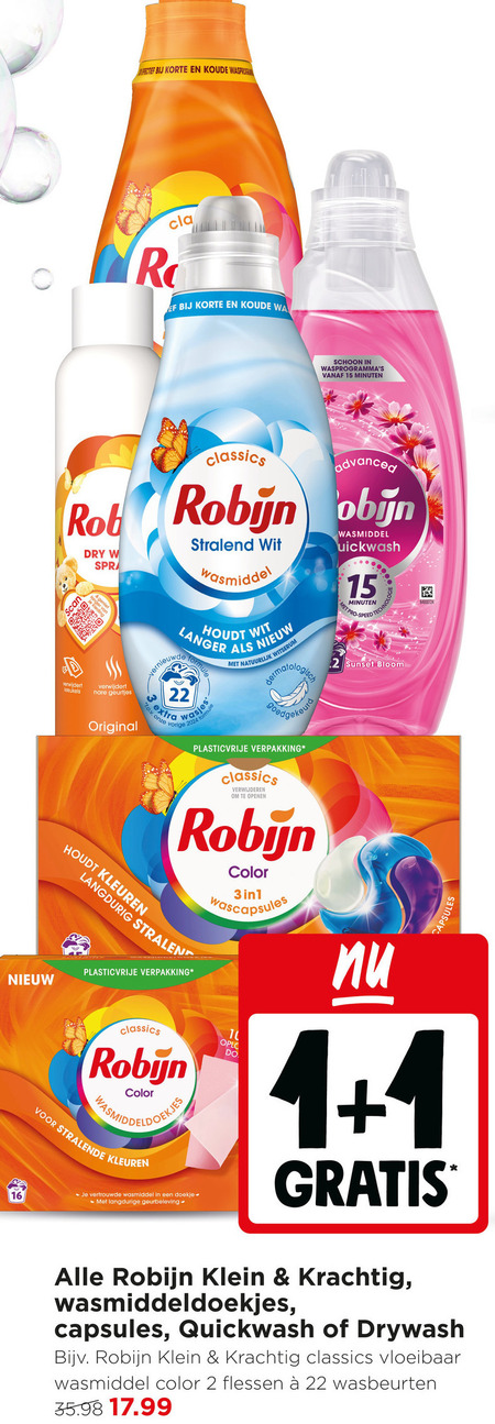 Robijn   wasmiddel folder aanbieding bij  Jumbo - details