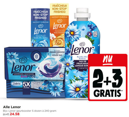 lenor wasverzachter wasmiddel 2 3 5 15 55 240 stop schudden parfum linge perles geurbooster oor zeebries ambre orchidee france 5x ultra reinigingskracht 2. 3. geur verwijdering zachtheid 5. stralen booster koude longue synthetisch dozen folder aanbieding bij Jumbo Lenor wasmiddel, wasverzachter folder aanbieding bij Jumbo - details