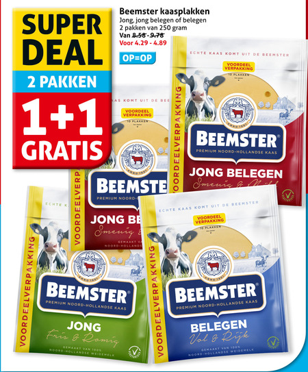 Beemster   kaasplakken folder aanbieding bij  Hoogvliet - details