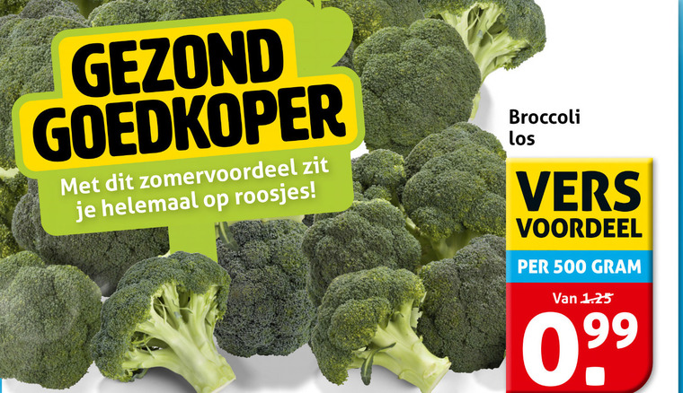 broccoli 500 gezond goedkoper zomervoordeel roosjes vers voordeel folder aanbieding bij Hoogvliet