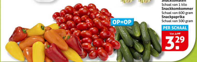 snackkomkommer cherry tomaten 1 500 600 snacktomaten schaal kilo snackpaprika folder aanbieding bij Hoogvliet