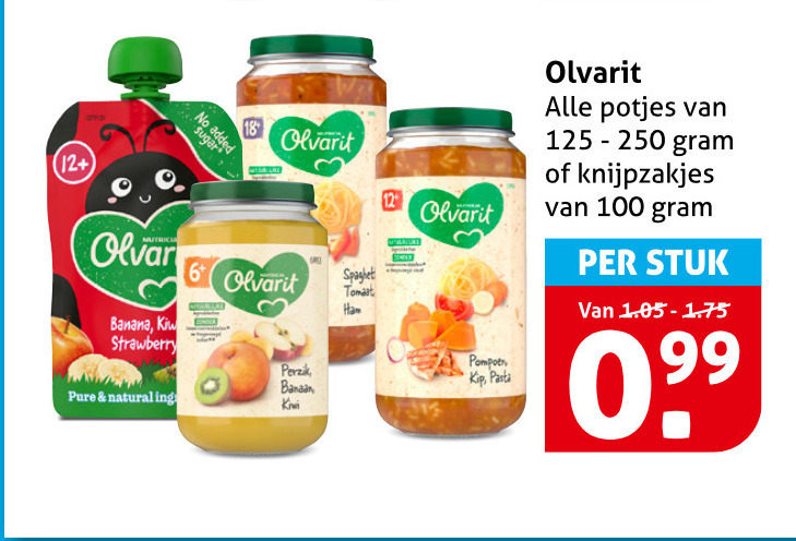 Olvarit   babyvoeding folder aanbieding bij  Hoogvliet - details