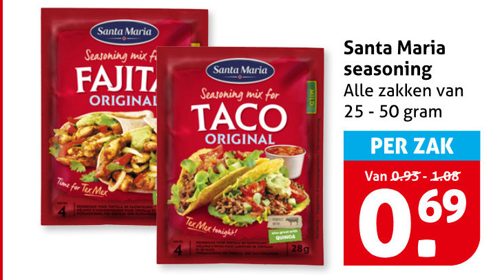 Santa Maria   maaltijdmix folder aanbieding bij  Hoogvliet - details