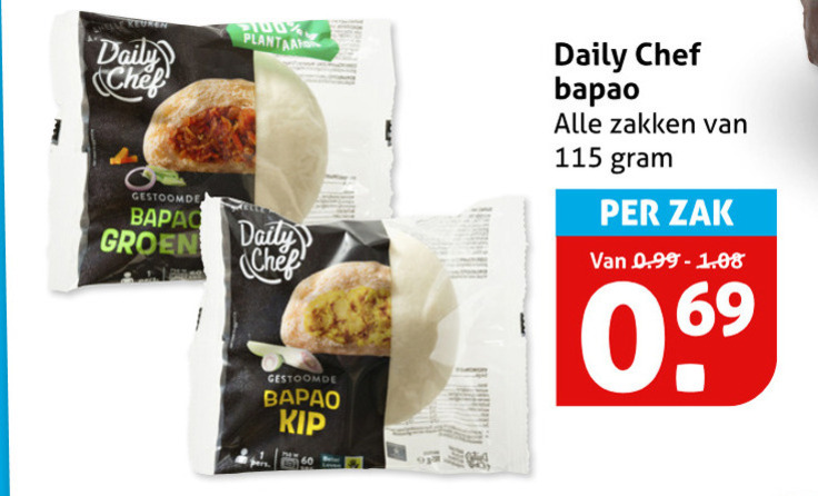 Daily Chef   bapao broodje folder aanbieding bij  Hoogvliet - details
