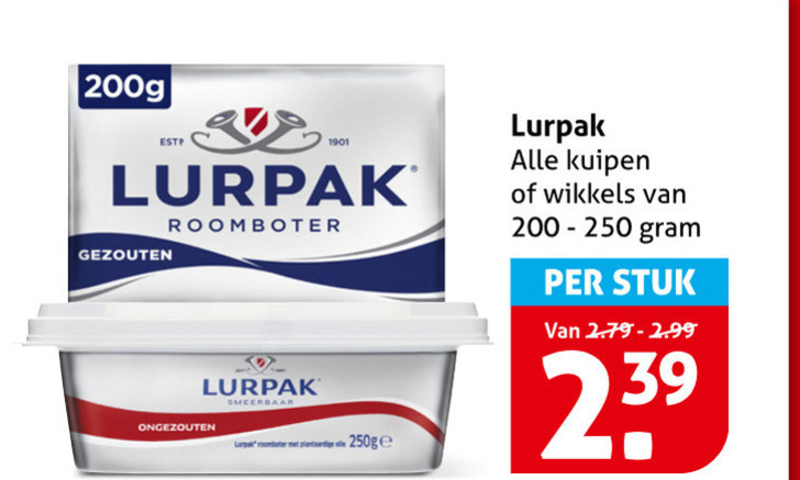 lurpak   roomboter folder aanbieding bij  Hoogvliet - details