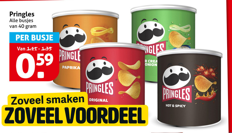 Pringles   chips folder aanbieding bij  Hoogvliet - details