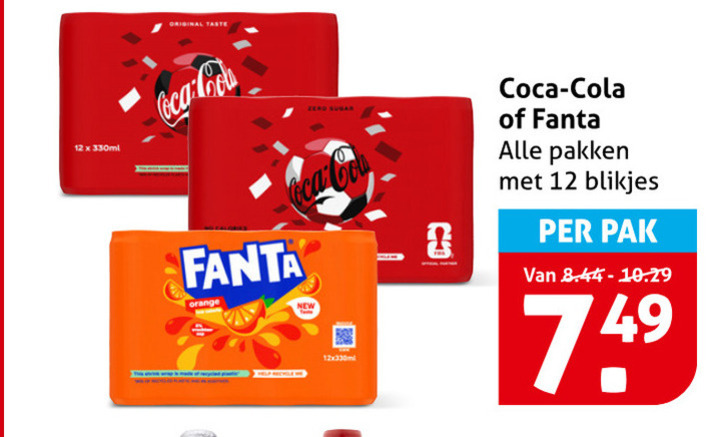 Fanta   cola, frisdrank folder aanbieding bij  Hoogvliet - details