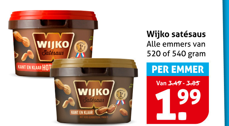 Wijko   satesaus folder aanbieding bij  Hoogvliet - details