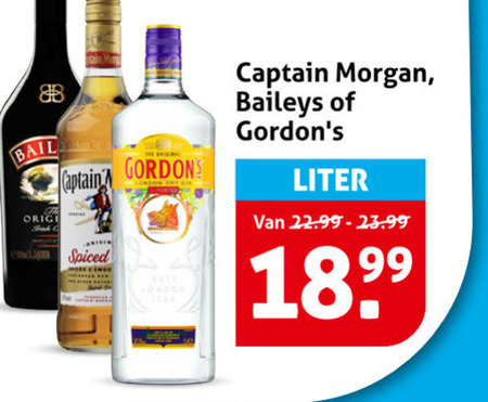 Gordons   gin, likeur folder aanbieding bij  Hoogvliet - details