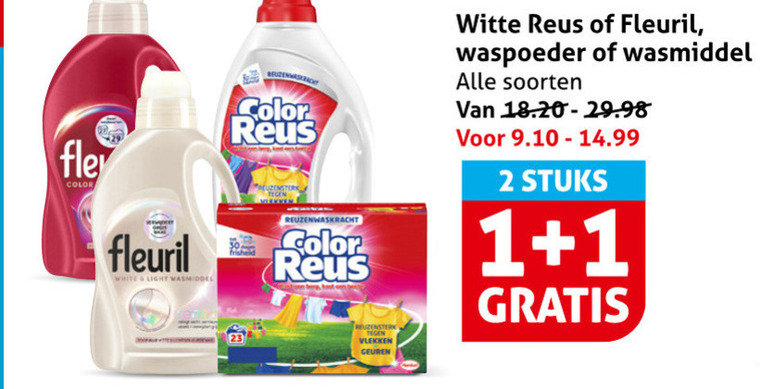 Witte Reus   wasmiddel folder aanbieding bij  Hoogvliet - details