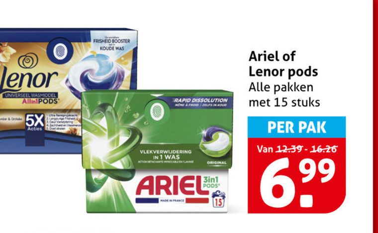 Ariel   wasmiddel folder aanbieding bij  Hoogvliet - details