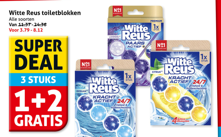 Witte Reus   toiletblok folder aanbieding bij  Hoogvliet - details