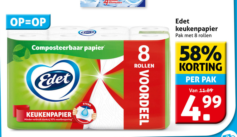 Edet   keukenpapier folder aanbieding bij  Hoogvliet - details