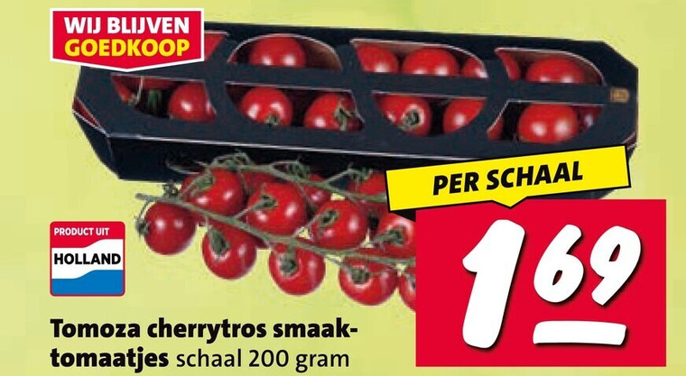 cherry tomaten 200 holland smaak tomaatjes schaal folder aanbieding bij Nettorama