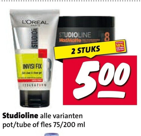 Studio Line   haargel folder aanbieding bij  Nettorama - details