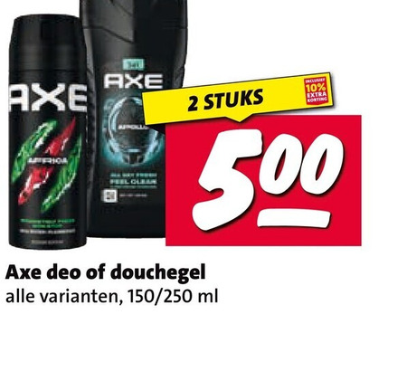 Axe   deodorant, douchegel folder aanbieding bij  Nettorama - details