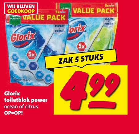 Glorix   toiletblok folder aanbieding bij  Nettorama - details