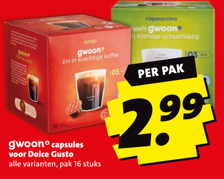 Gwoon   dolce gusto capsules folder aanbieding bij  Boni - details