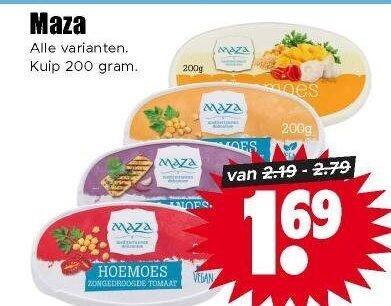 Maza   houmous folder aanbieding bij  Dirk - details
