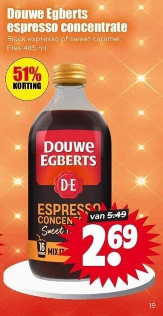 Douwe Egberts   koffieconcentraat folder aanbieding bij  Dirk - details