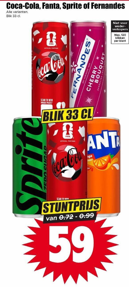 Coca-Cola   frisdrank, cola folder aanbieding bij  Dirk - details